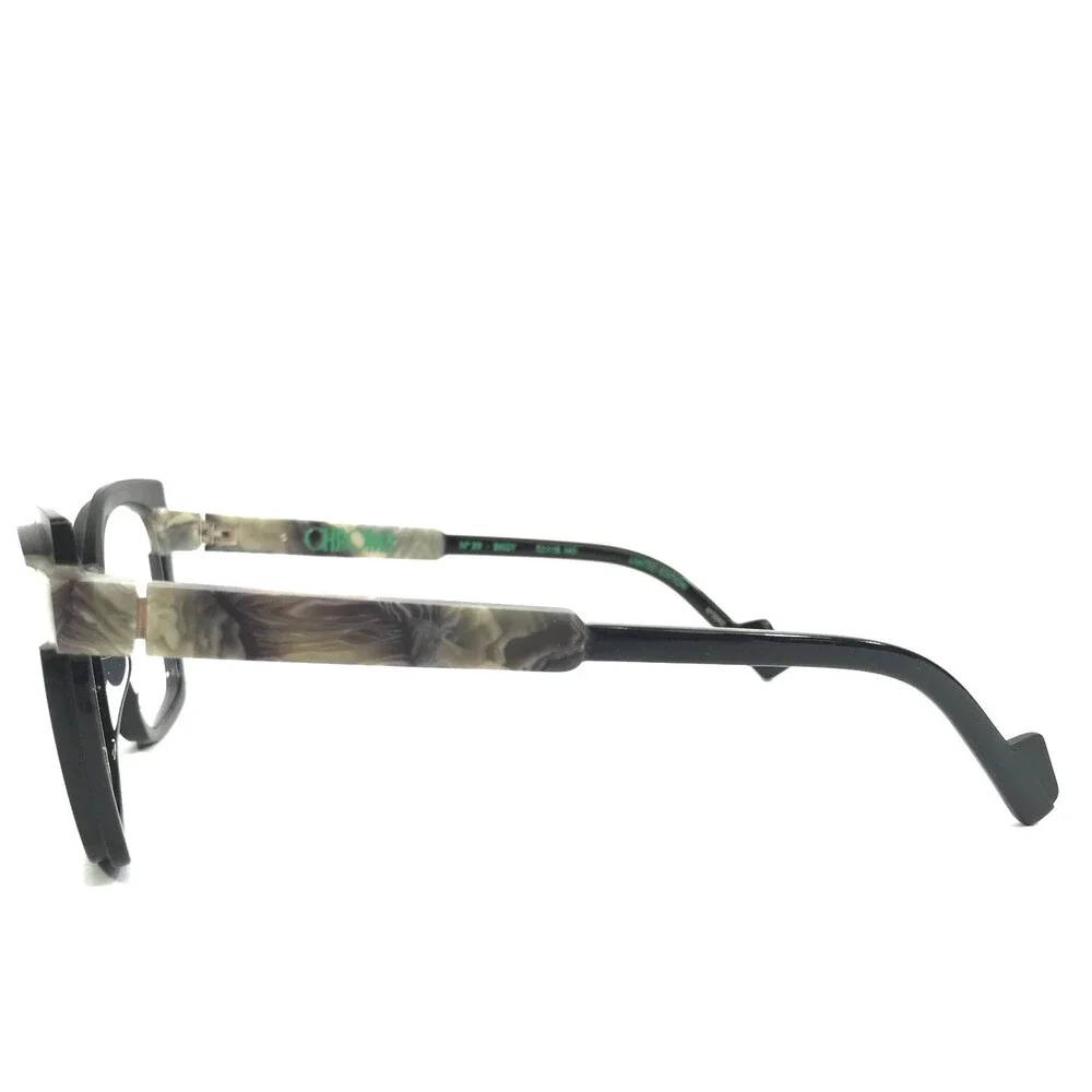 Etnia Barcelona Eyeglasses Frames CHROMA N39 BKGY Black Gray Full Rim 52-18-140